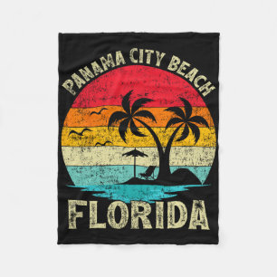 Familienurlaub Vintag Retro Florida Panama Stadt Fleecedecke