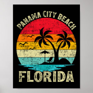 Familienurlaub Vintag Retro Florida Panama Stadt Poster