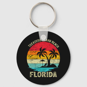 Familienurlaub Vintag Retro Florida Schatzinsel Schlüsselanhänger