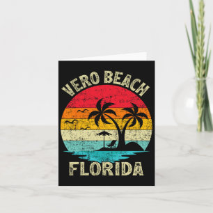 Familienurlaub Vintag Retro Florida Vero Strand Karte