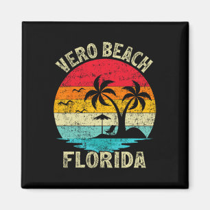 Familienurlaub Vintag Retro Florida Vero Strand Magnet