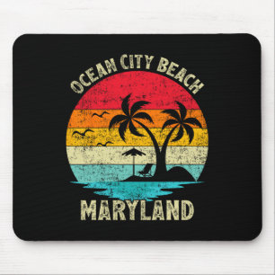 Familienurlaub Vintag Retro Maryland Ocean City Mousepad