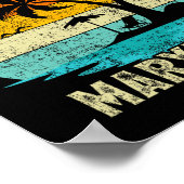 Familienurlaub Vintag Retro Maryland Ocean City Poster (Ecke)