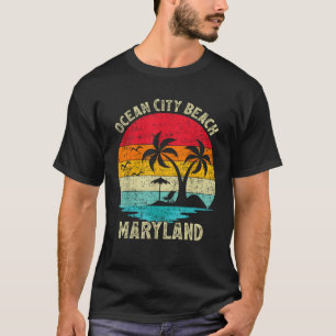 Familienurlaub Vintag Retro Maryland Ocean City T-Shirt