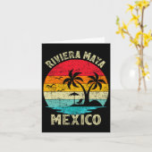 Familienurlaub Vintag Retro Mexiko Riviera Maya Karte (Gelbe Blume)