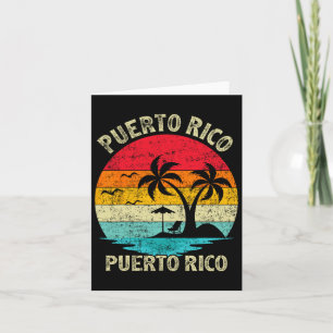 Familienurlaub Vintag Retro Puerto Rico San Juan Karte
