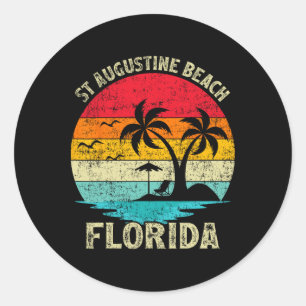 Familienurlaub Vintage Retro Florida St Augustine Runder Aufkleber