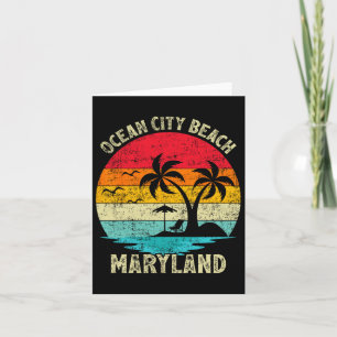 Familienurlaub Vintage Retro Maryland Ocean City  Karte