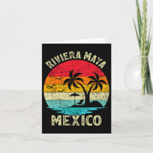 Familienurlaub Vintage Retro Mexico Riviera Maya Karte