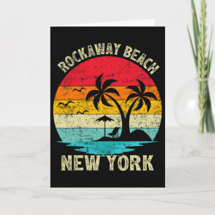 Familienurlaub Vintage Retro New York Rockaway Be Karte