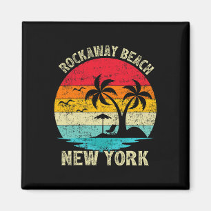 Familienurlaub Vintage Retro New York Rockaway Be Magnet