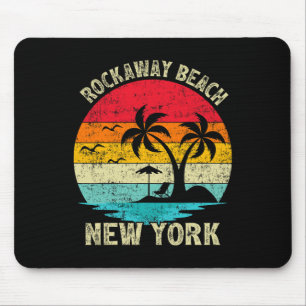 Familienurlaub Vintage Retro New York Rockaway Be Mousepad