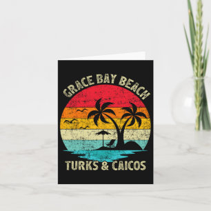 Familienurlaub Vintage Türken und Caicos Grace Bay Karte