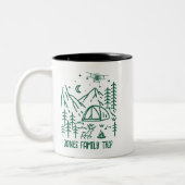 Familienurlaub Waldwald Pine Tree Custom Zweifarbige Tasse (Links)