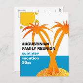 Familienurlaub Wiedersehen Sommerurlaub Postkarte (Vorne/Hinten)