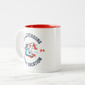 Familienurlaub Wiedersehen Urlaub Niedlicher Hai Zweifarbige Tasse (Vorderseite Links)