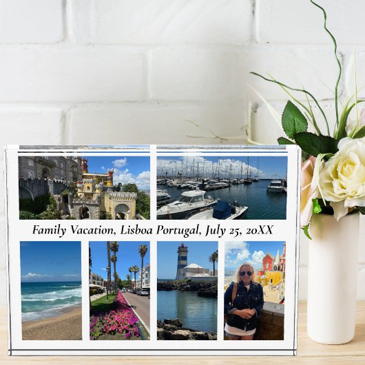Familienurlaubsgeschenk,6 individuelles Foto, mode Fotoblock