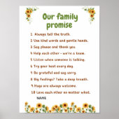 Familienversprechen-Wandkunst Poster (Vorne)