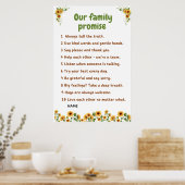 Familienversprechen-Wandkunst Poster (Küche)