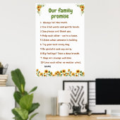 Familienversprechen-Wandkunst Poster (Heimbüro)