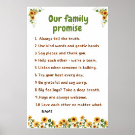Familienversprechen-Wandkunst Poster