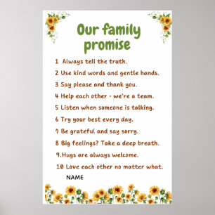 Familienversprechen-Wandkunst Poster