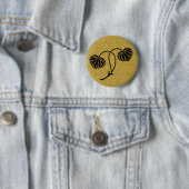 [Familienwappen] 2 hollyhock-Blätter Button (Beispiel)