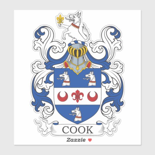 Familienwappen Aufkleber (Blatt)