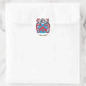 Familienwappen aus Holz (Wappen) Runder Aufkleber (Tasche)