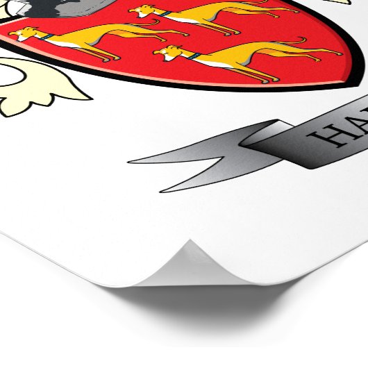 Familienwappen beschichten poster (Ecke)