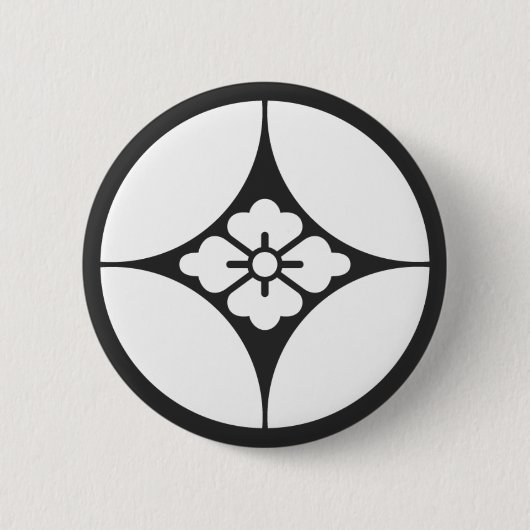 [Familienwappen] Blume Button (Vorderseite)
