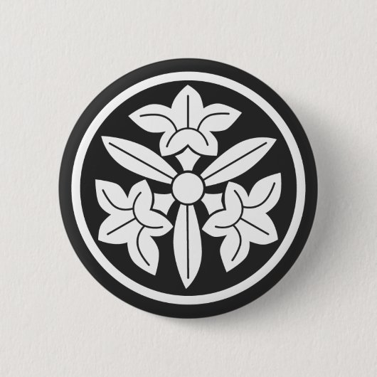 [Familienwappen] Blume Button (Vorderseite)