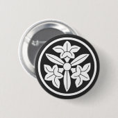[Familienwappen] Blume Button (Vorne & Hinten)