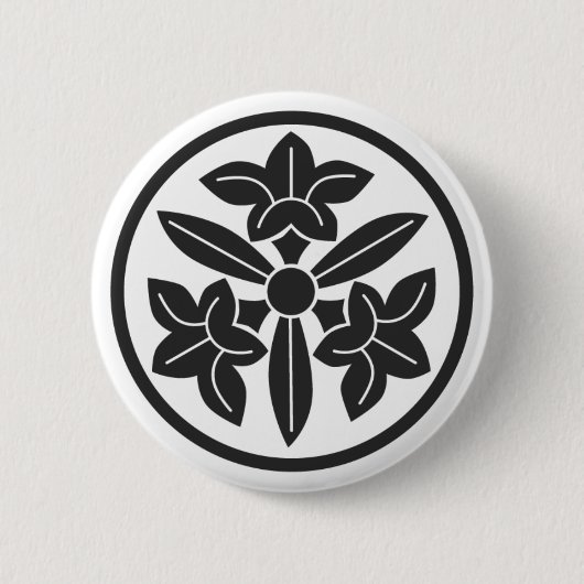 [Familienwappen] Blume Button (Vorderseite)
