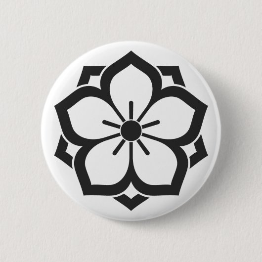 [Familienwappen] Blume Button (Vorderseite)