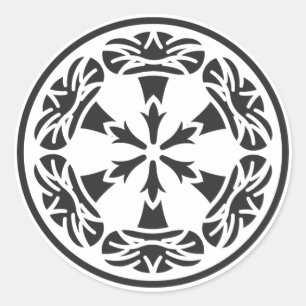 [Familienwappen] Blume Runder Aufkleber