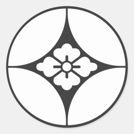 [Familienwappen] Blume Runder Aufkleber (Vorderseite)