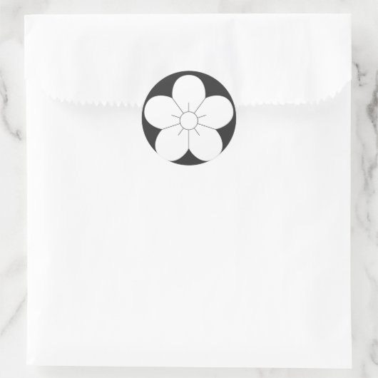 [Familienwappen] Blume Runder Aufkleber (Tasche)