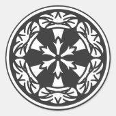 [Familienwappen] Blume Runder Aufkleber (Vorderseite)