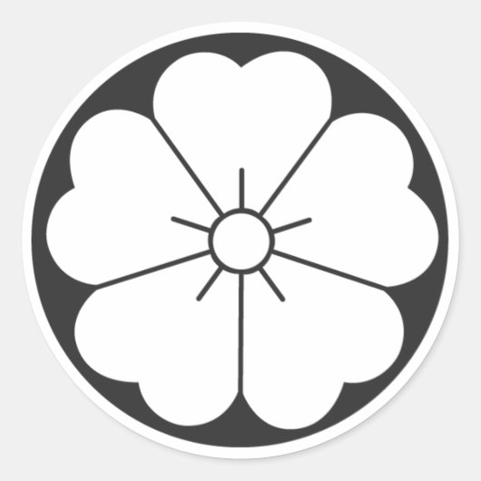 [Familienwappen] Blume Runder Aufkleber (Vorderseite)