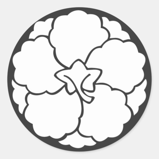 [Familienwappen] Blume Runder Aufkleber (Vorderseite)