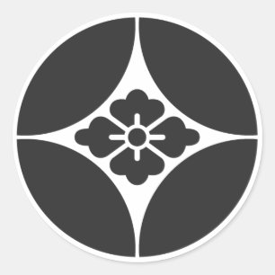 [Familienwappen] Blume Runder Aufkleber