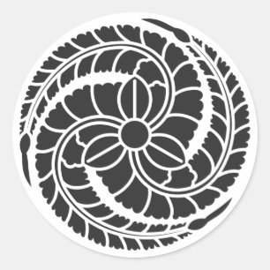 [Familienwappen] Blume Runder Aufkleber