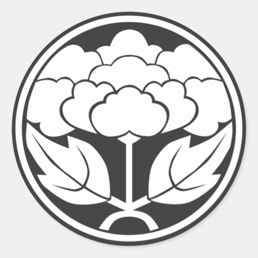 [Familienwappen] Blume Runder Aufkleber (Vorderseite)