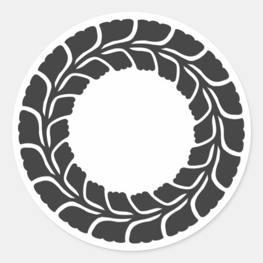 [Familienwappen] Blume Runder Aufkleber (Vorderseite)