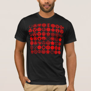[Familienwappen] Blume und Pflanze (rote Symbole) T-Shirt