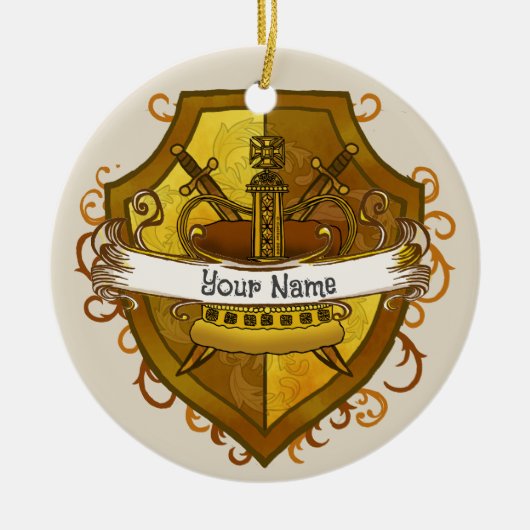 Familienwappen Crown Surname Ornament (Vorne)