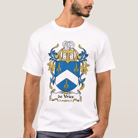 Familienwappen de Vries T-Shirt (Vorderseite)