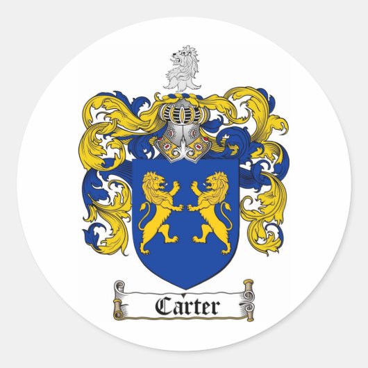 FAMILIENWAPPEN DER KARTE - WappenCOAT Runder Aufkleber (Vorderseite)