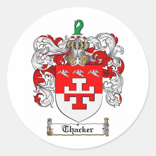 Familienwappen des Hackers - Wappen-Hackers Runder Aufkleber (Vorderseite)